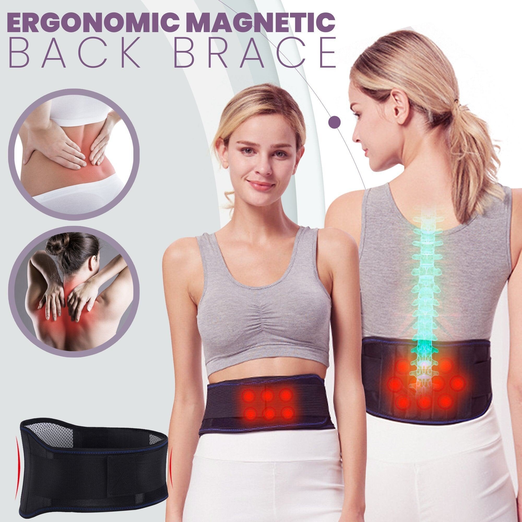 Ergonomic Magnetic Back Brace