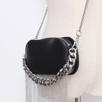 lovevop Small Round Bag Oval Chain Portable Messenger Mobile Phone Bag