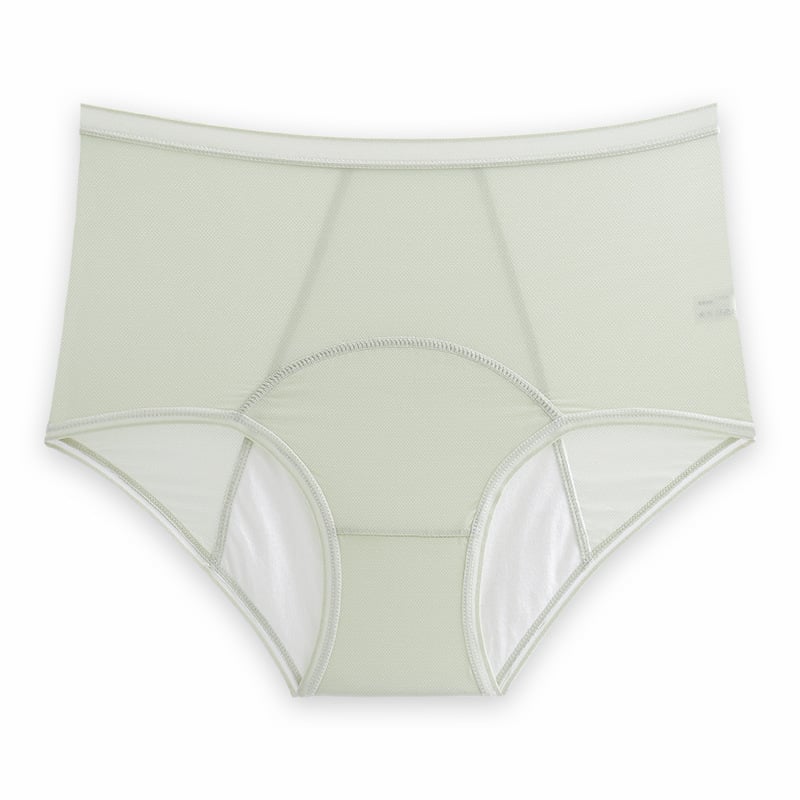 High Waist Leak Proof Ice Silk Panties Plus Size L-6XL