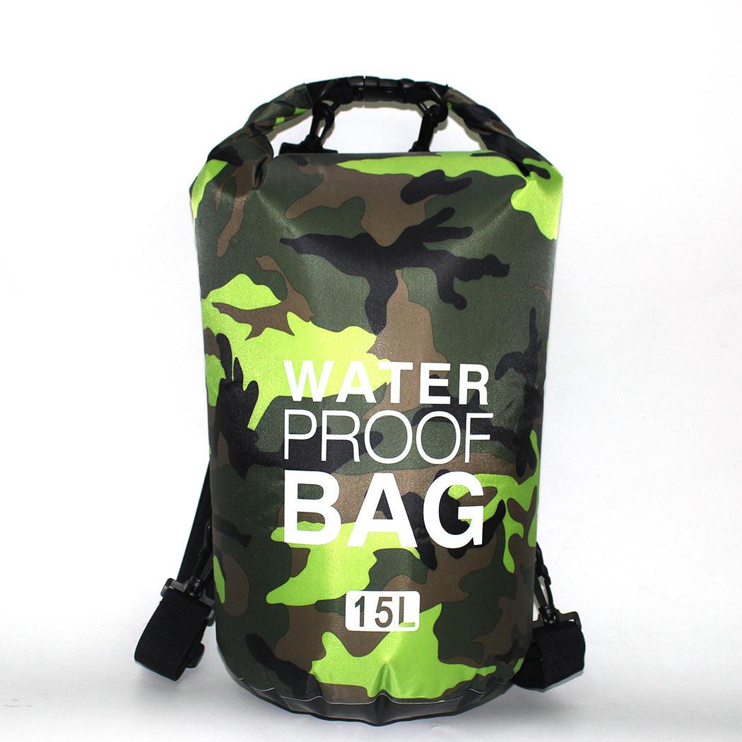 lovevop Outdoor Waterproof Bag Camouflage Polyester Double Shoulder Waterproof Bag Portable Beach Backpack