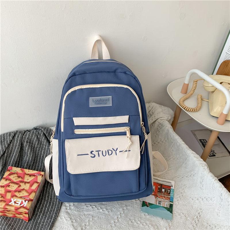 lovevop School Bag Female Junior High School Student Backpack Large Capacity Backpack