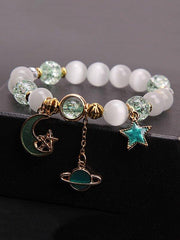 lovevop Original Alloy Star&Moon&Planet Beads Bracelet