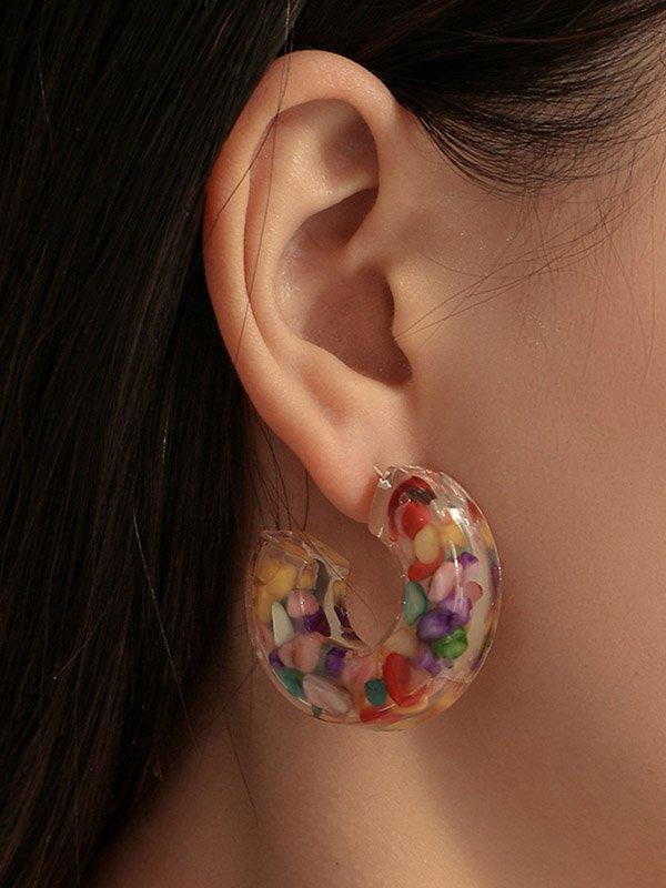 lovevop Original Colorful Stone Resin Earrings