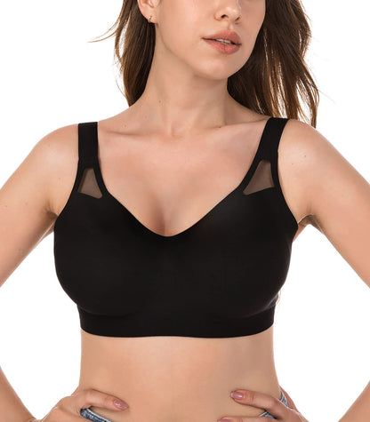 Plus Size Up to 42G Soft Criss-Cross Vest Bra