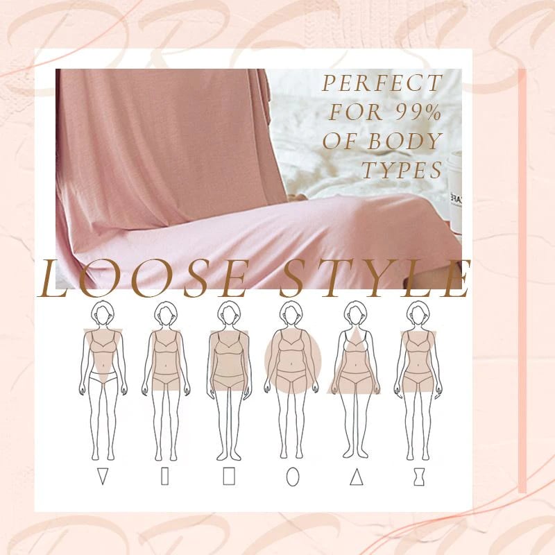 Soft Stretch V-neck Loose Pajama Dress