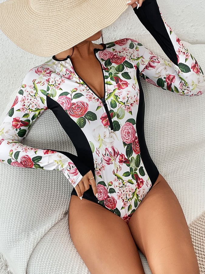 Sexy Printed Sunscreen Swimsuit