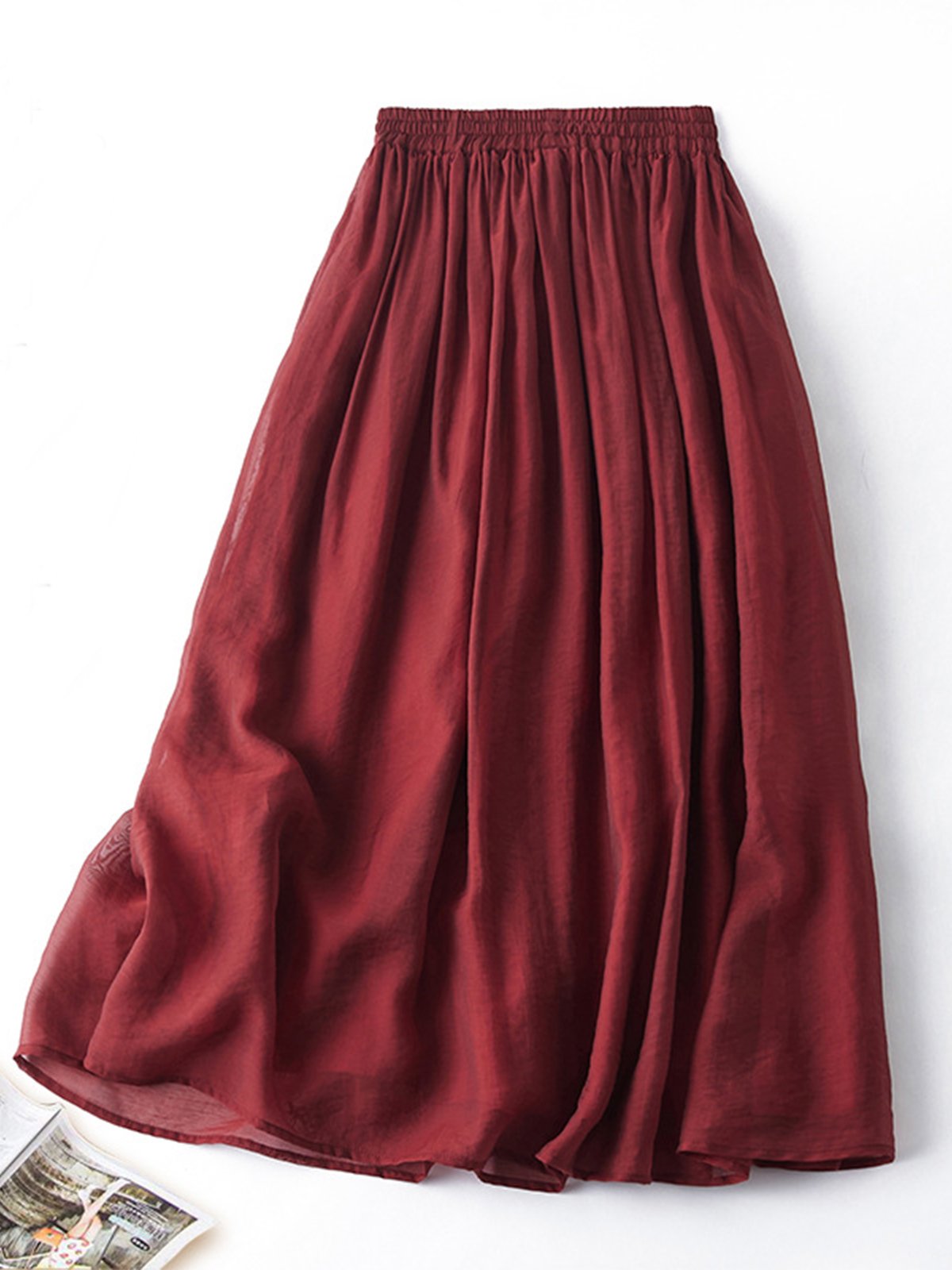 Lovevop Women's Retro Drape Swing Skirt