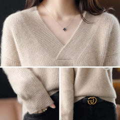 🔥WOMEN'S V-NECK CASHMERE SWEATER