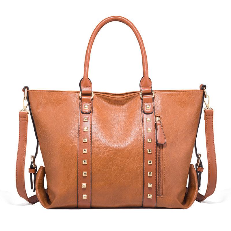 lovevop Large-capacity Leather Shoulder Bag For Ladies