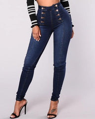Double Breasted High Waist Skinny Jeans🔥Hot Sale🔥