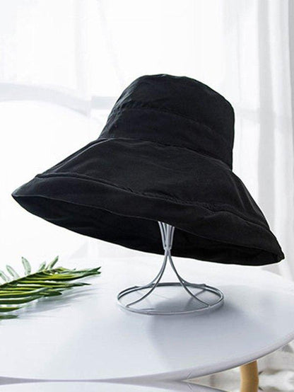 lovevop Simple 6 Colors Big Brim Sun Protection Fisherman Hat