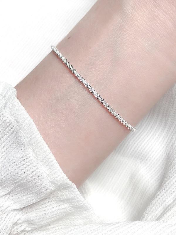 lovevop Simple Silver Bracelet