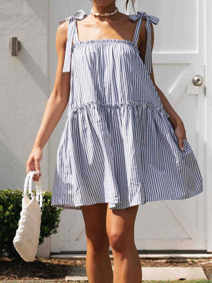 Women's Sleeveless Striped Resort Dress