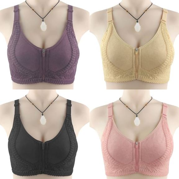 🔥Mother's Day Buy 1 Free 1-Womens zip front closure plus size bra💖