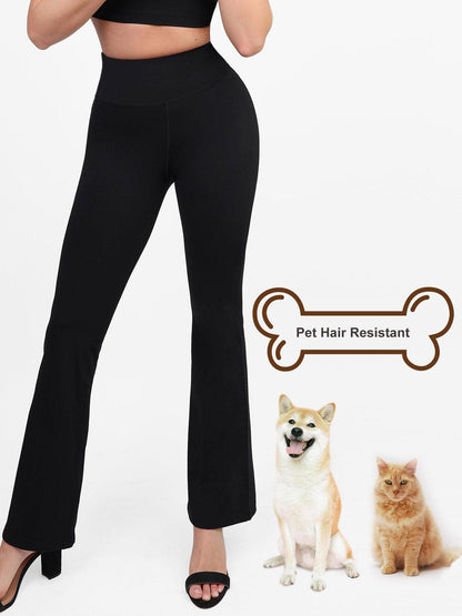 Pet Hair Resistant High Waist Workout Flare Pants